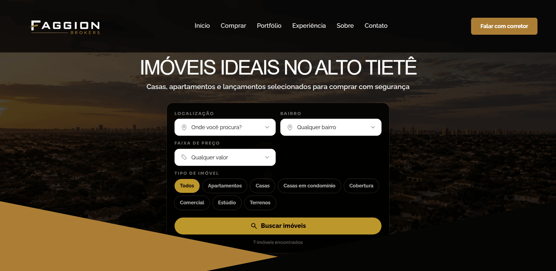 Faggion Brokers — prévia do projeto