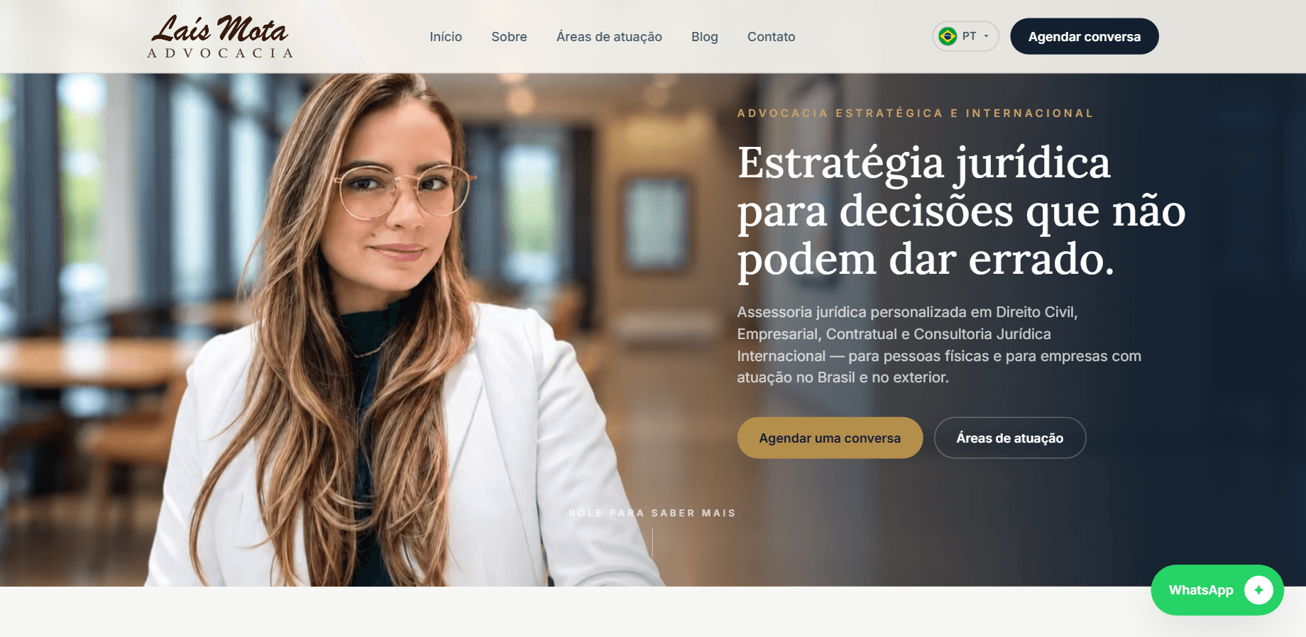 Laís Mota Advocacia — prévia do projeto